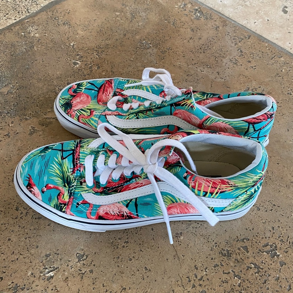 Vans Van Doren Old Skool Flamingo Sneakers Sz 8.5 - Picture 8 of 13